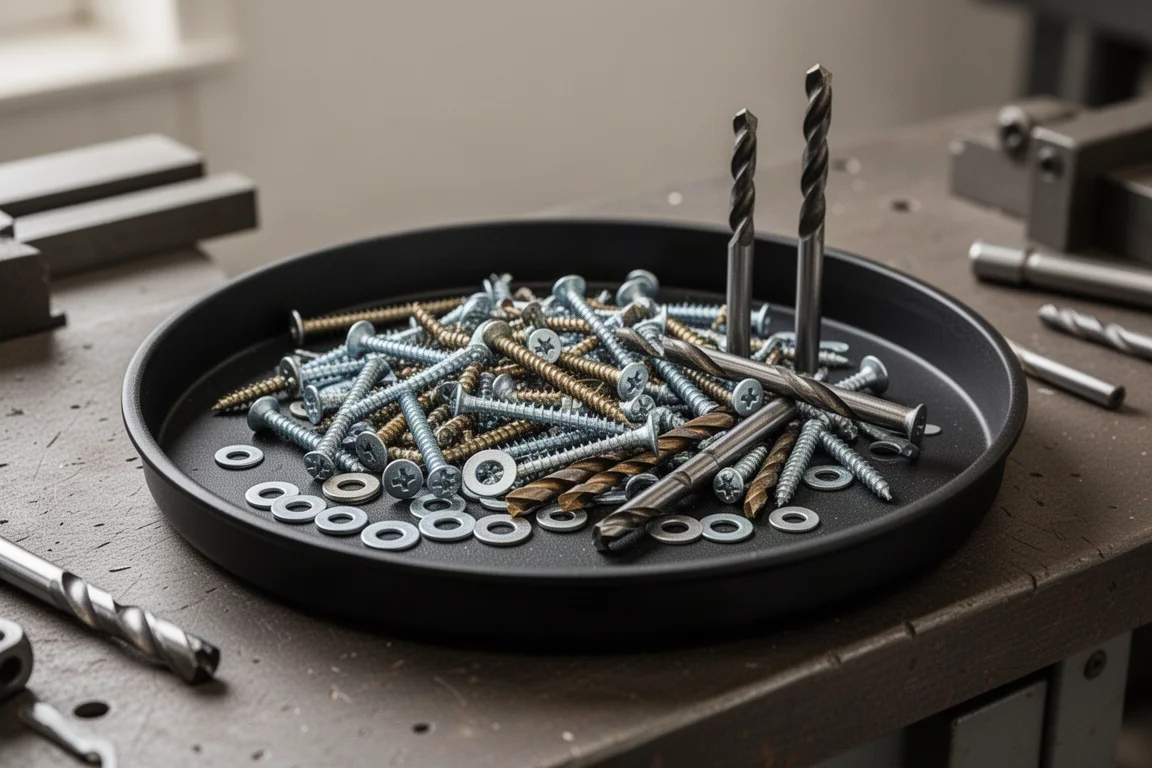 Vassoio portanutelli magnetico standard ingombro di hardware e punte sparse