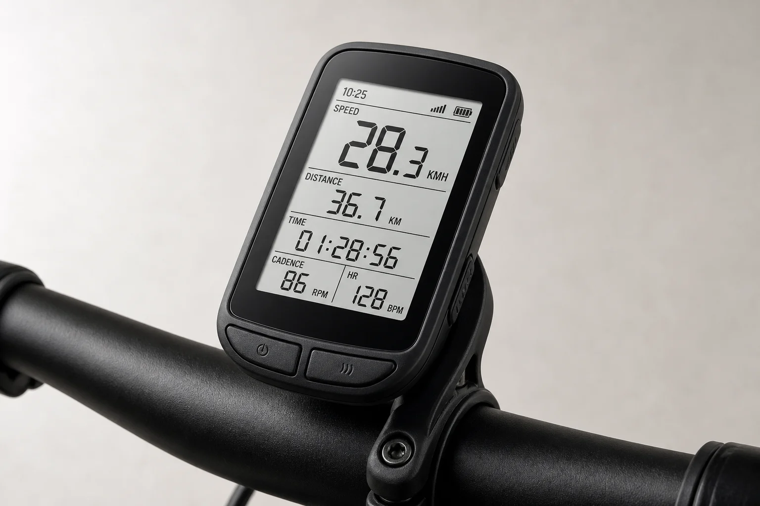 Cuso CS300 und iGPSPORT BSC300 Fahrradcomputer nebeneinander auf neutralem Hintergrund