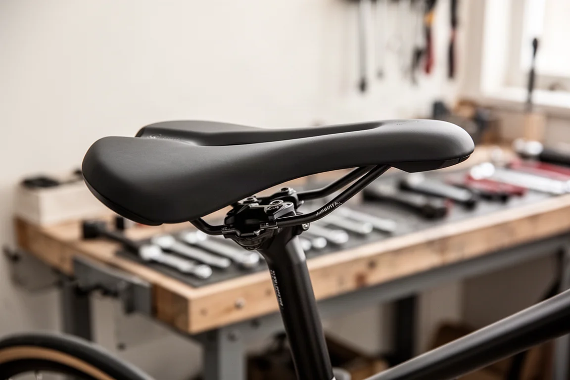 Primo piano di un copriscarpe da ciclismo in maglia su una scarpa con spruzzi di strada che si raccolgono sul tessuto