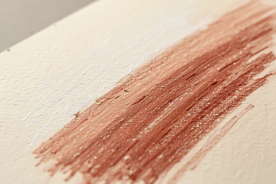 Primer plano de trazos de lápiz con presión variable sobre papel pastel texturizado