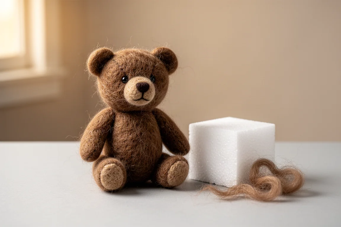 Daiso Wool Felt Teddy Bear Kit product image