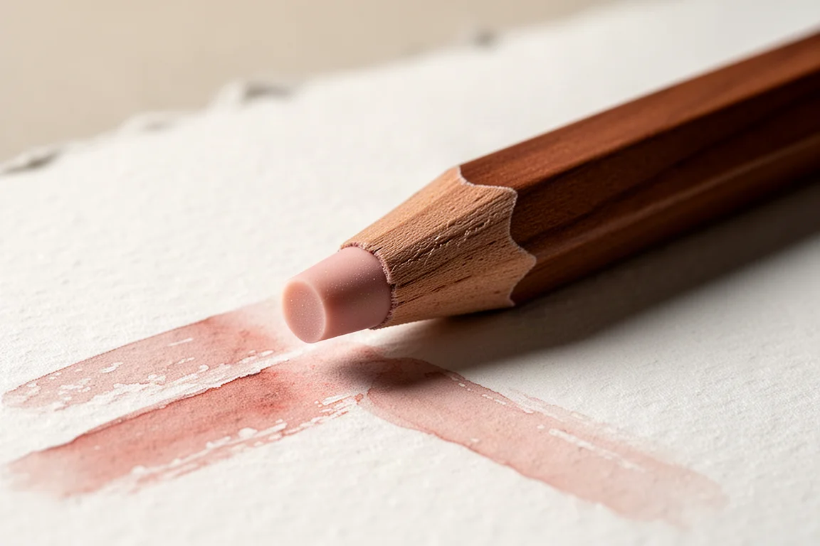Primo piano di una mina morbida e spessa su carta dalla texture ruvida