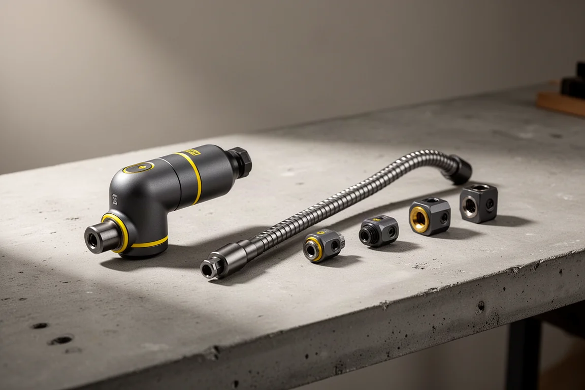 DeWalt 4-in-1 Right Angle Attachment im Test: Vier Konfigurationen für das Verschrauben auf engstem Raum Titelbild