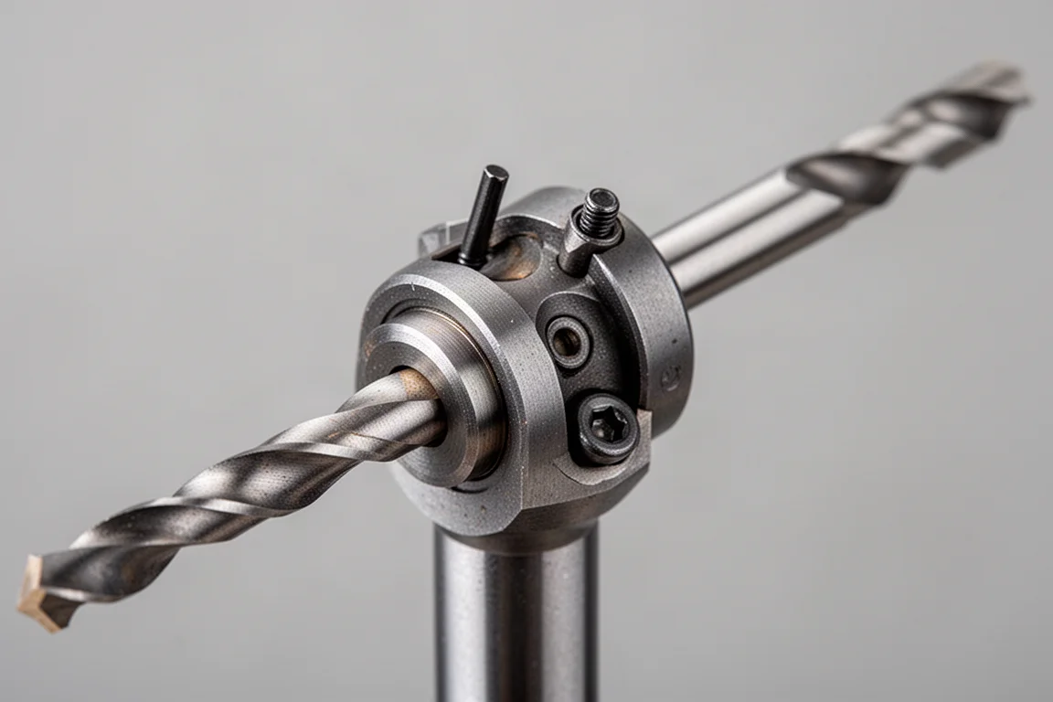 Depth collar reversed on the bit shaft to set exact hole depth