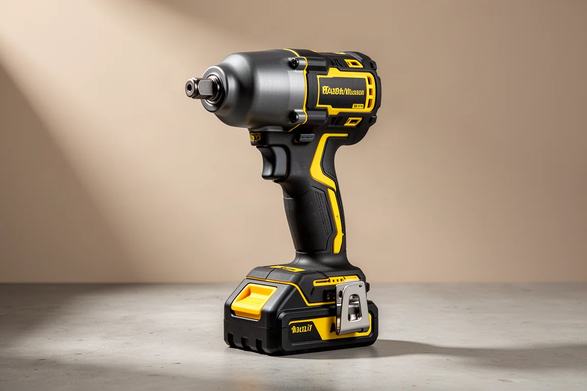 DeWalt DCF961 cordless half-inch impact wrench standing on a concrete surface