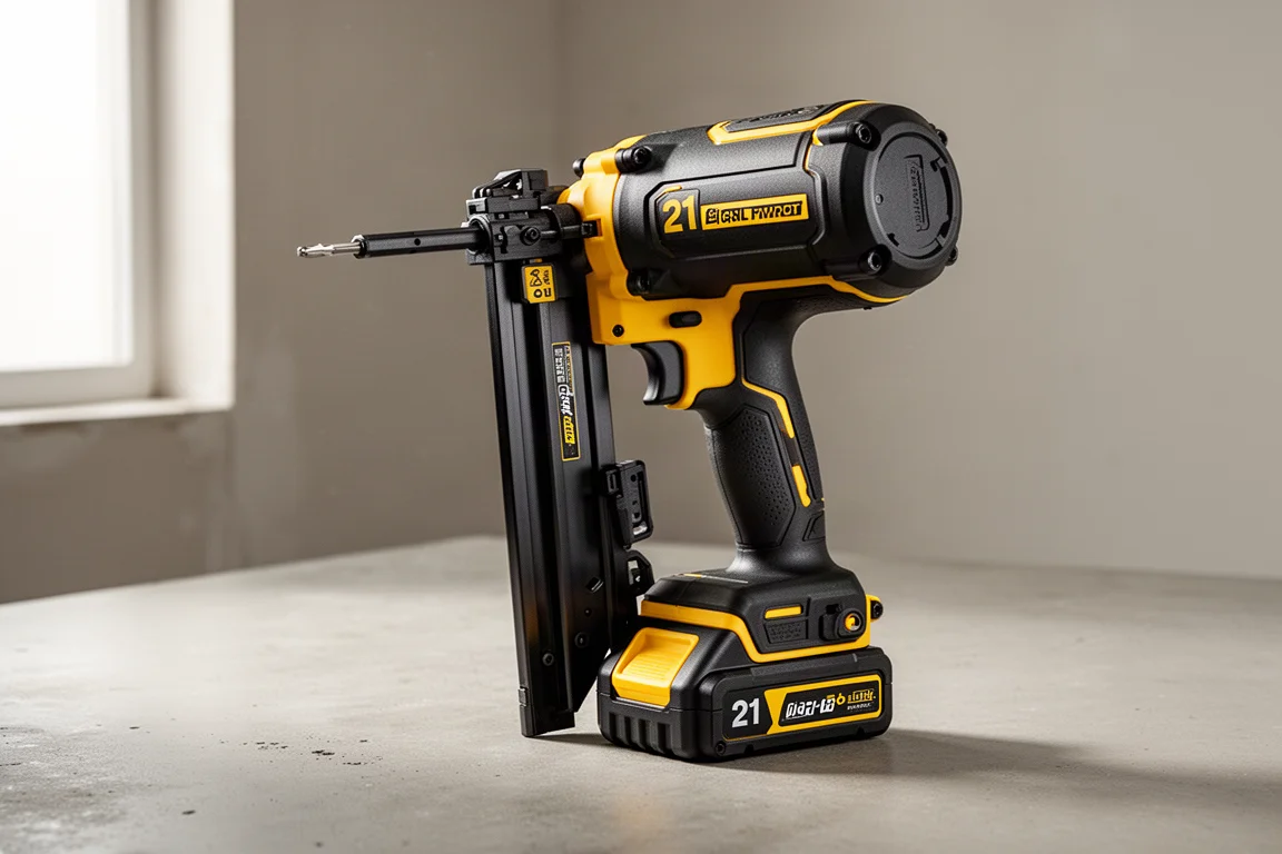 DeWalt DCN920P1 cordless framing nailer on a concrete surface
