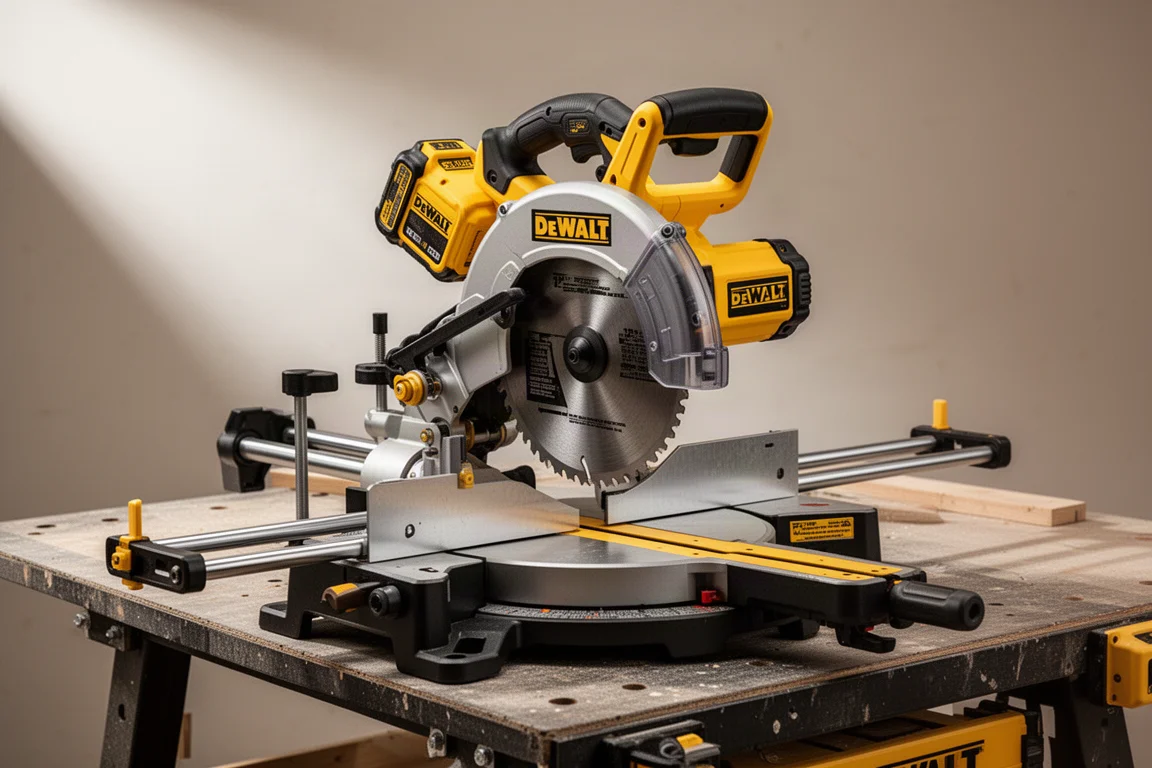DeWalt DCS785 Review: A Cordless 12-Inch Miter Saw Built for the Job Site cover image