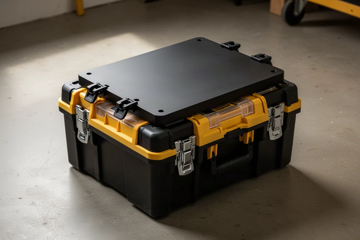 Plaque adaptateur DeWalt Tough System 2.0 : une plaque, trois systèmes de rangement image de couverture