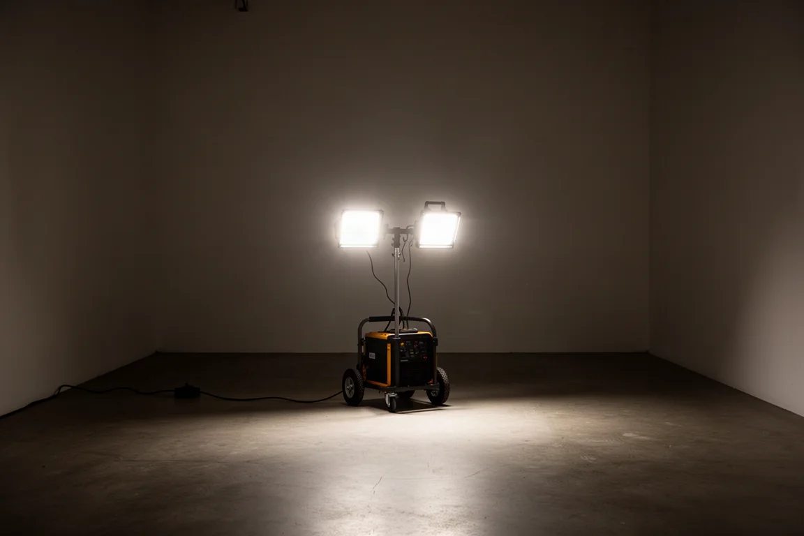 Têtes LED à pleine luminosité éclairant une pièce sombre