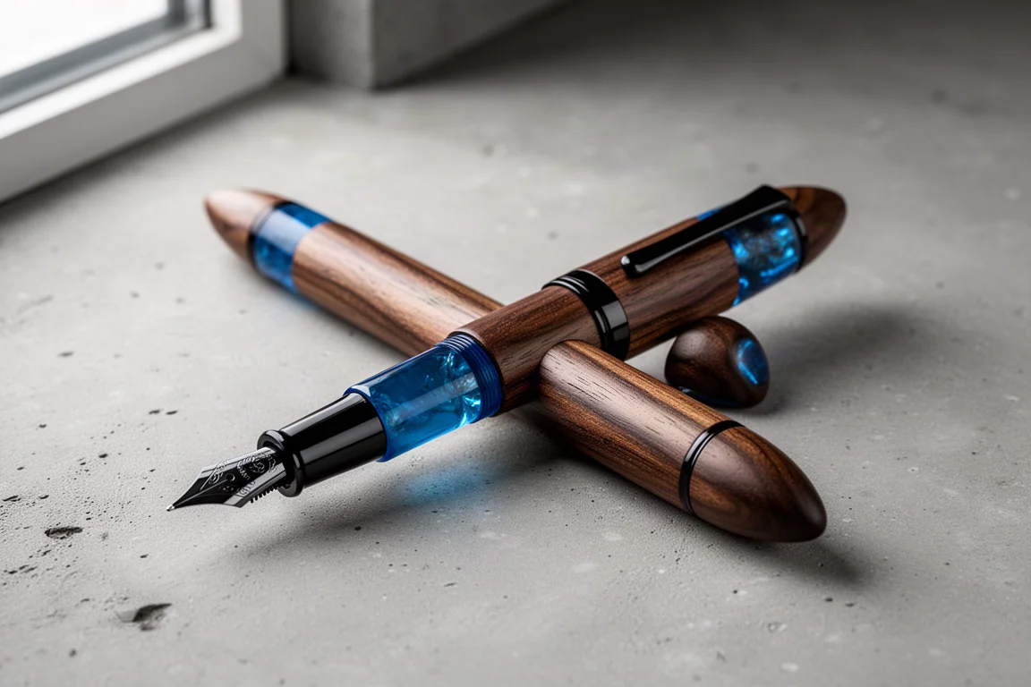 DH Reese Penworks Walnut Blue Angel product image