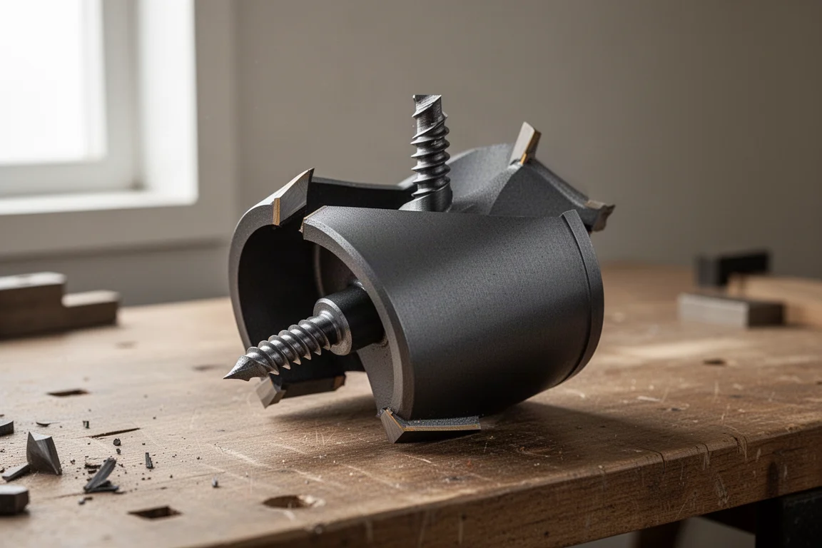 Diablo Speed Demon 2 self-feeding drill bit on a wooden workbench