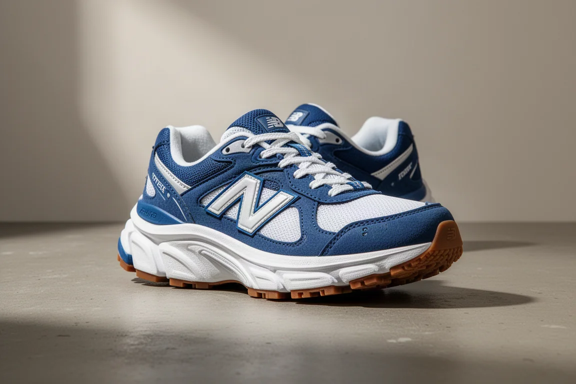 Diadora Nucleo 2 running shoe in Columbia blue on a concrete surface