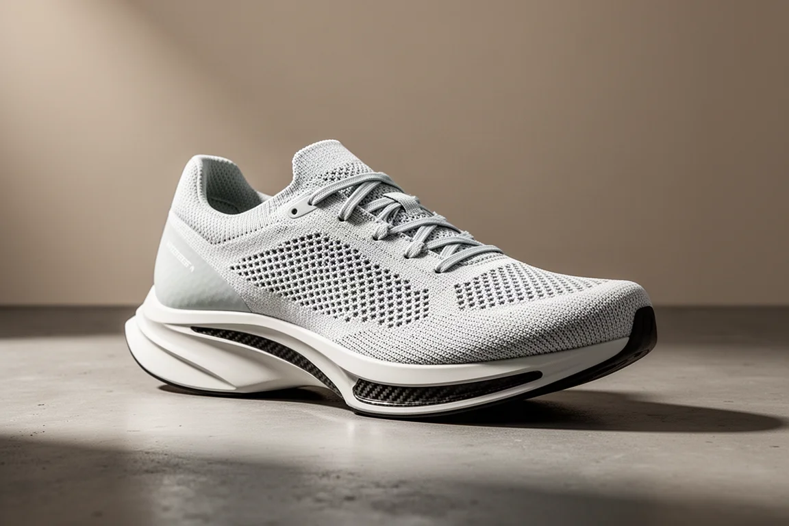 La scarpa da gara Diodora Gar Carbon 3 mostrata con angolazione a tre quarti su cemento