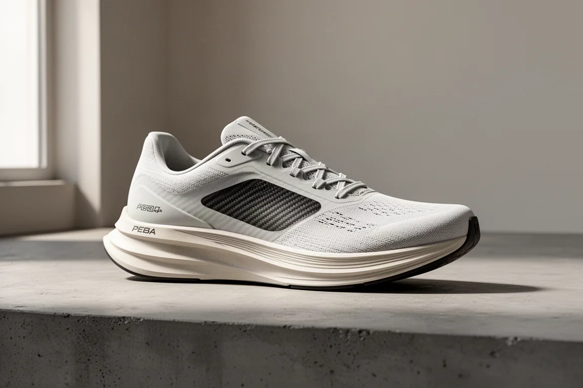Diodora Gara Carbon 2 carbon plate racing shoe on a matte concrete surface