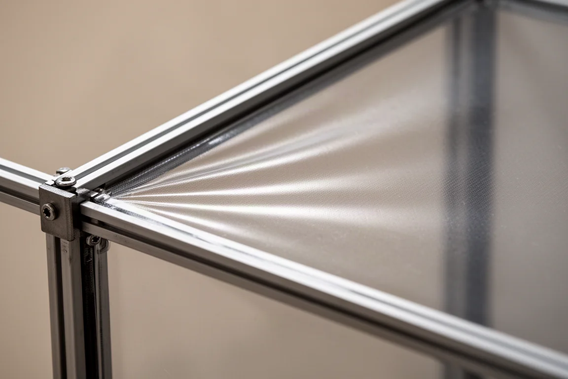 Macro detail of a thin speaker diaphragm surface under raking light