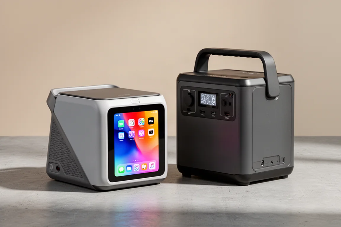 DJI Power 500 and Jackery 500 power stations side by side on a concrete surface
