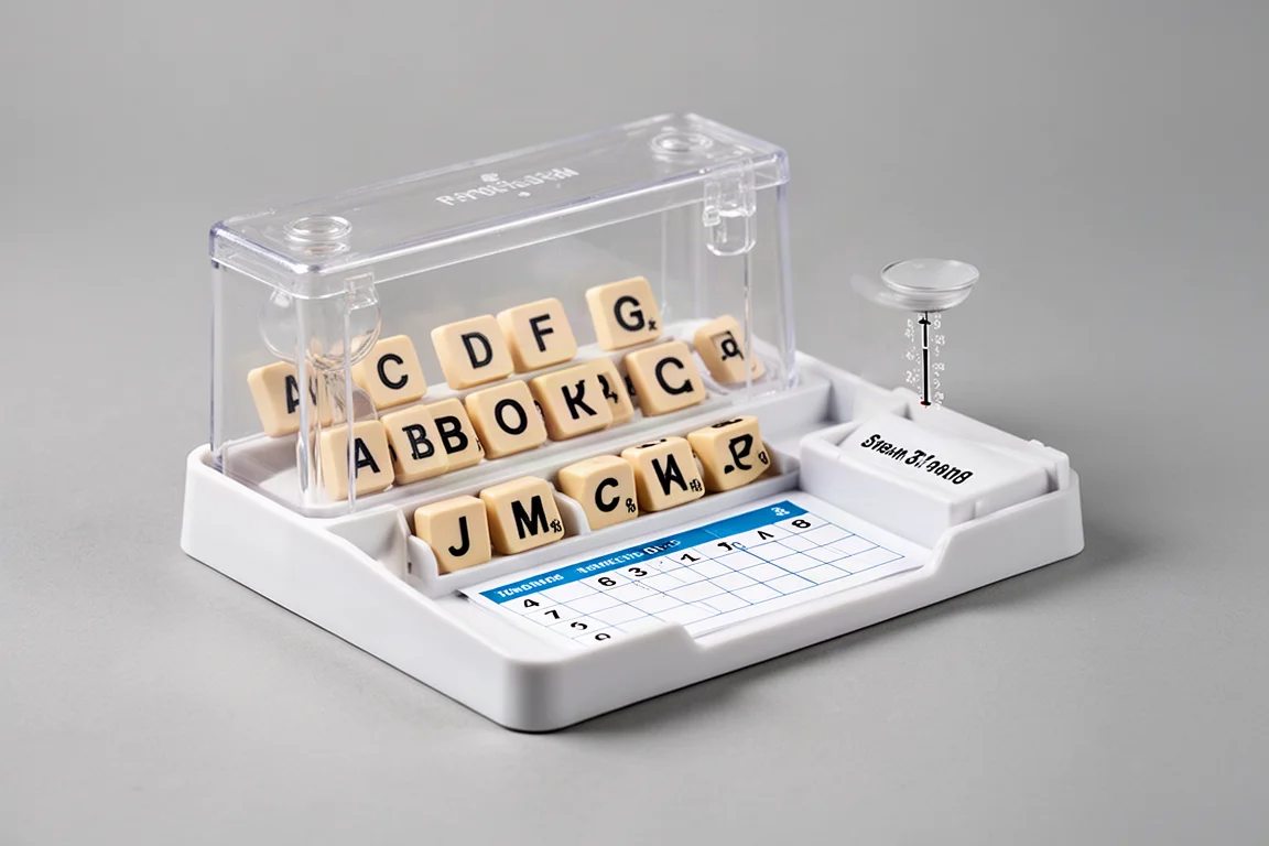 Six small board games with colorful components arranged on a wooden table