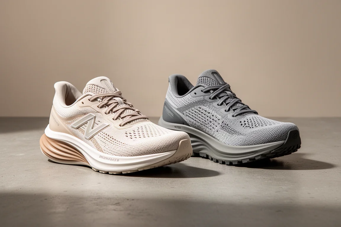 Scarpe da running Dynafish Xian e Kiprun Kiptorm Tempo affiancate sul cemento