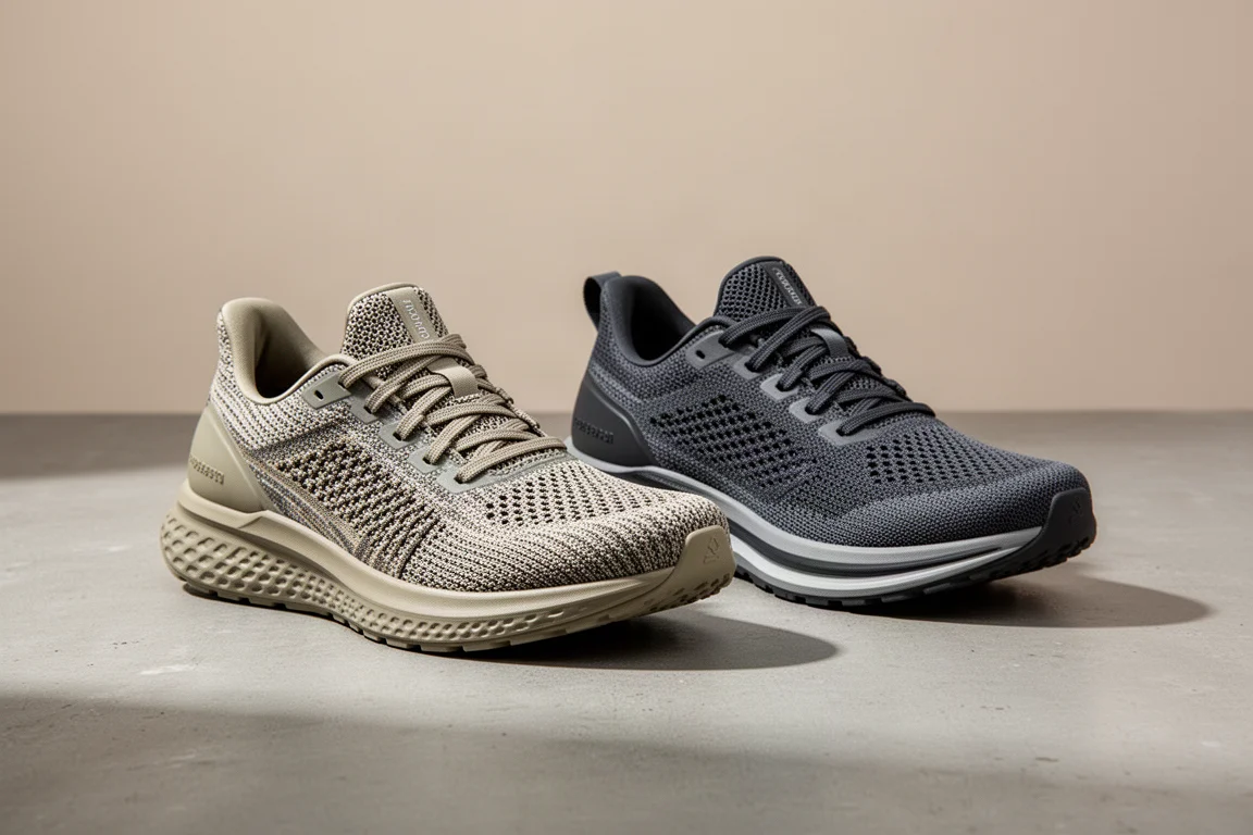 Scarpe da running Dynafit Shanyen e Puma Deviate Nitro affiancate sul cemento