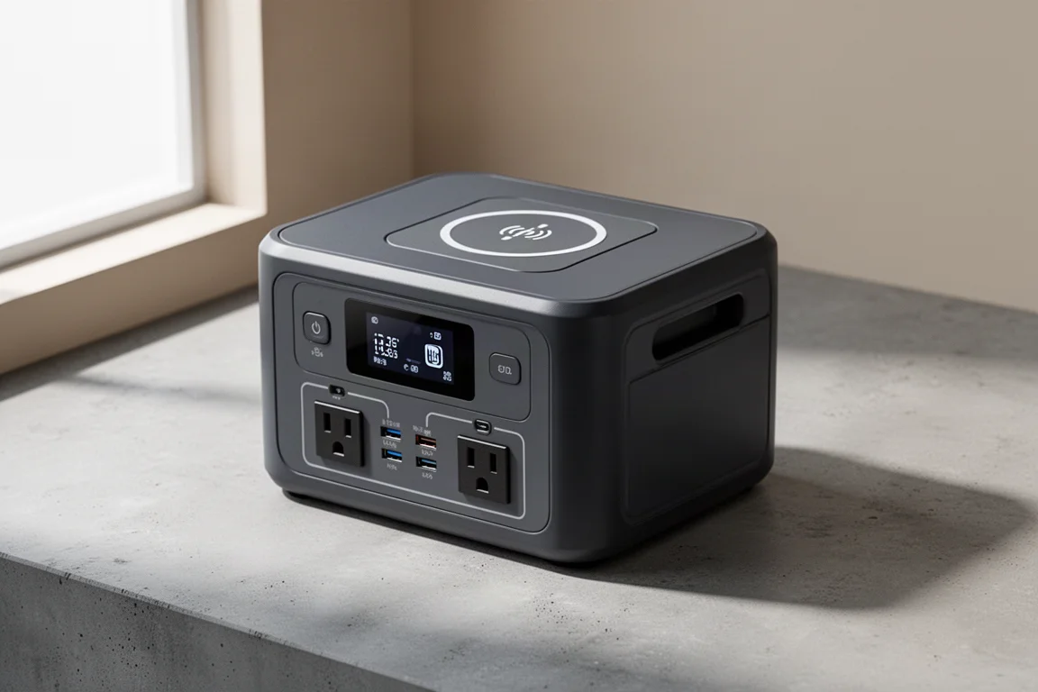 EG Tech Sonic 1200 portable power station on a neutral surface
