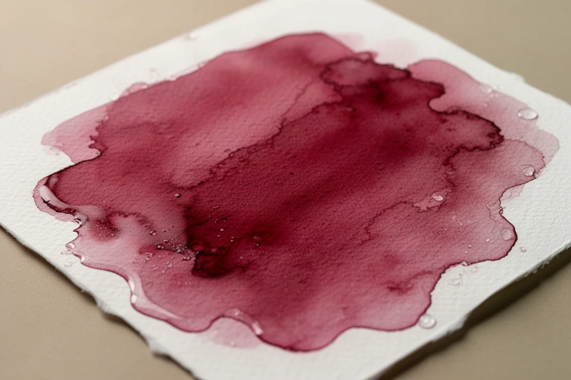 Mokre w mokrym płuknięcie akwarelowe rozlewające się na teksturowanym papierze cold press