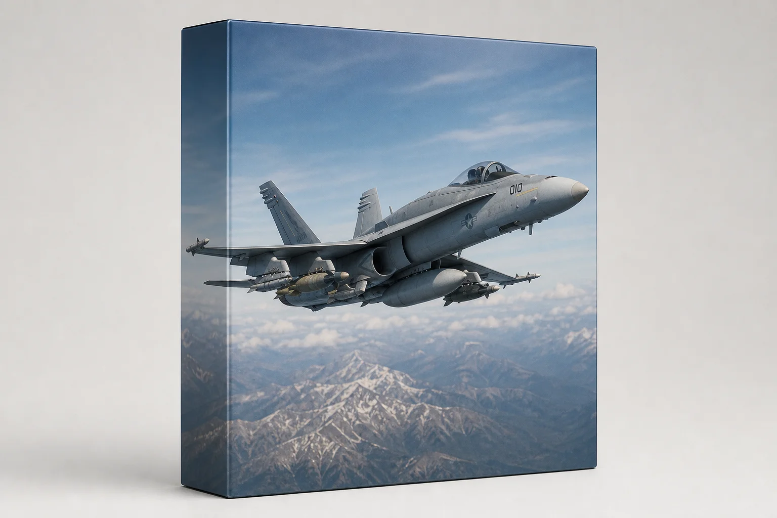 Contrôleur HOTAS de simulation de vol sur un bureau avec un écran de cockpit en arrière-plan