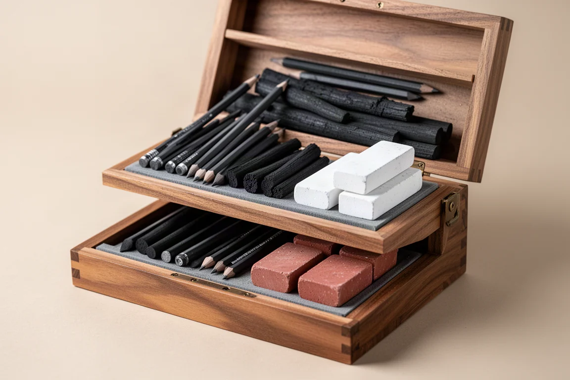 Faber-Castell Pitt Monochrome Wooden Case product image