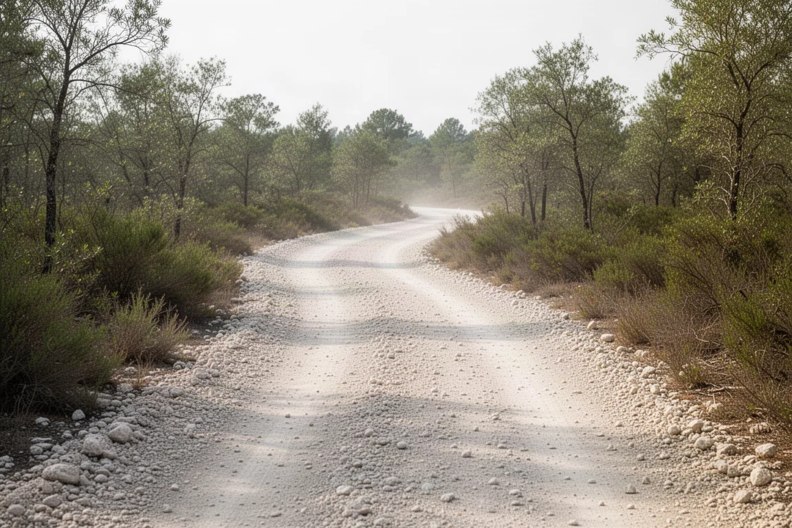 Rider leaning a gravel bike through a loose corner on a rutted trail