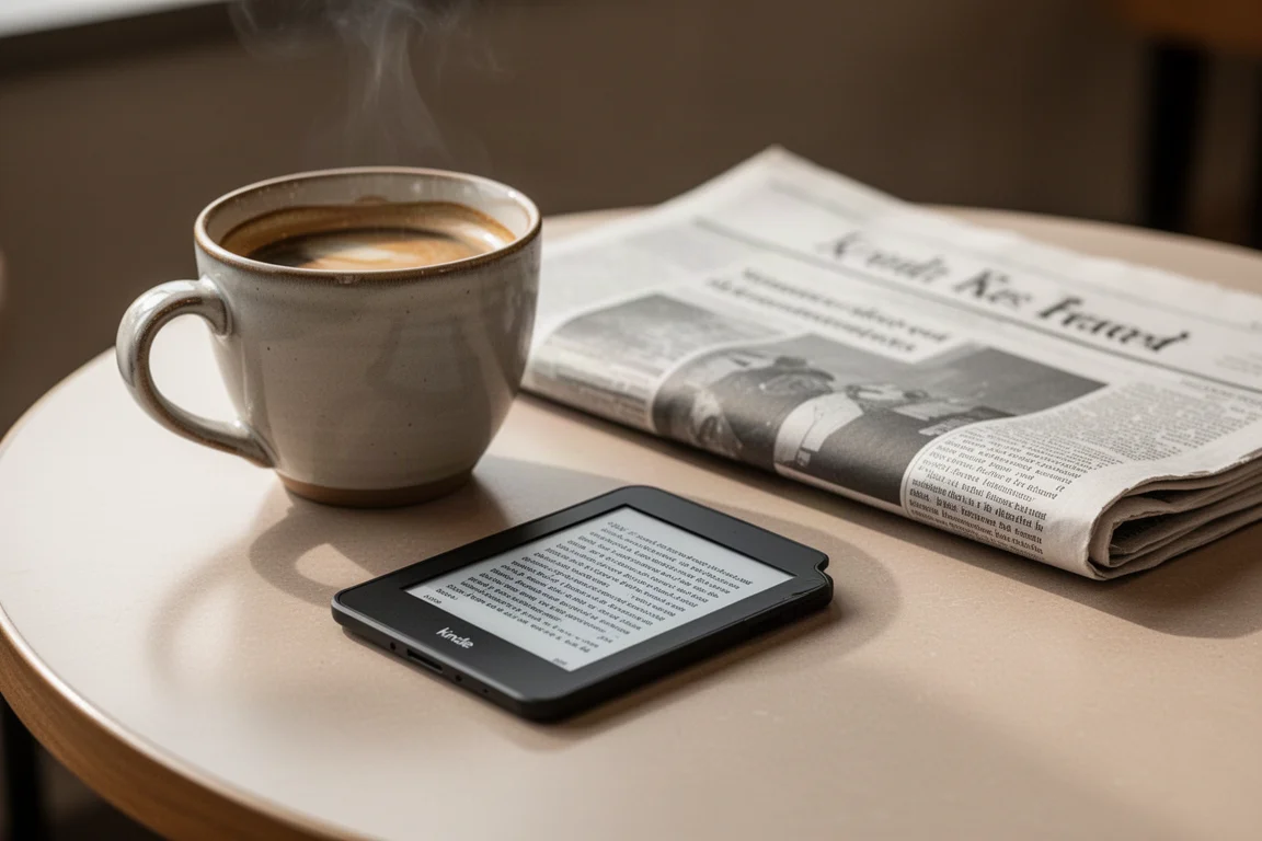 Stylo-plume transparent posé sur une page de carnet ligné