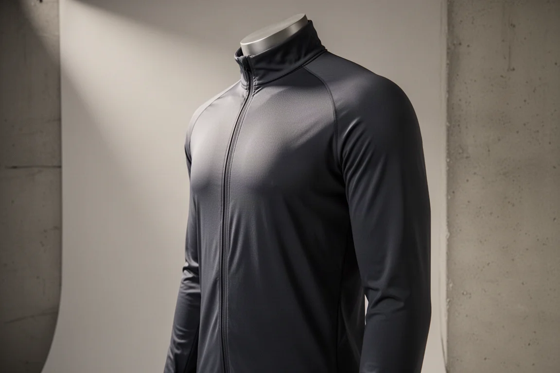 Charcoal active insulation jacket shown three-quarter view on a neutral backdrop