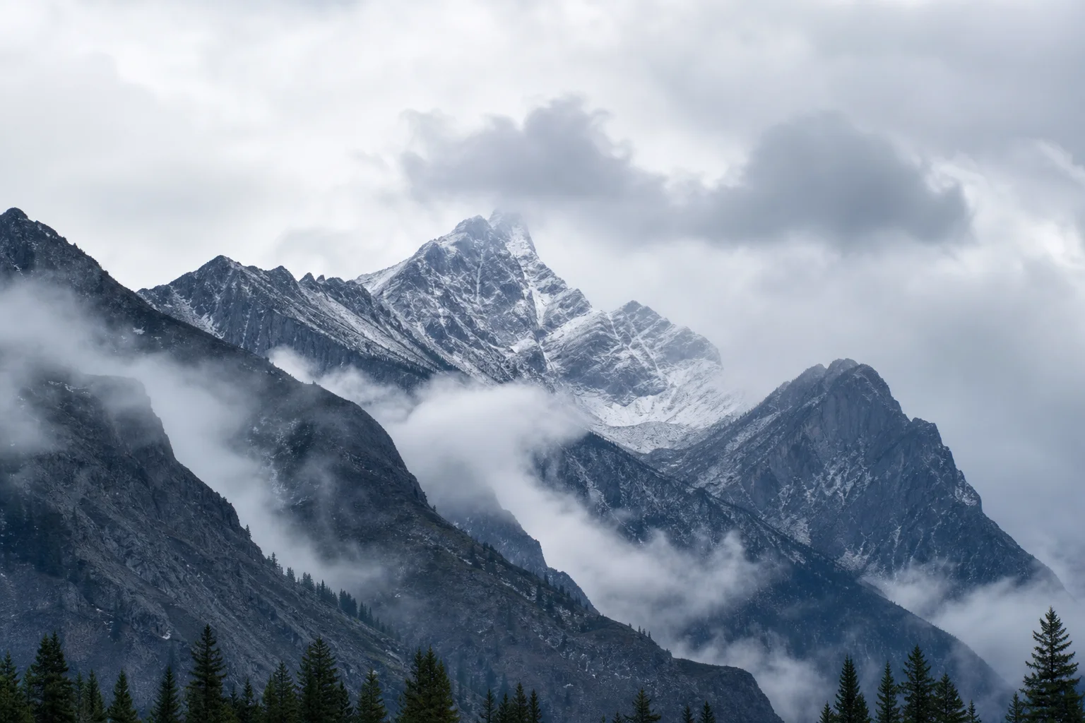 Landscape photograph showing subtle color grading and tonal adjustments