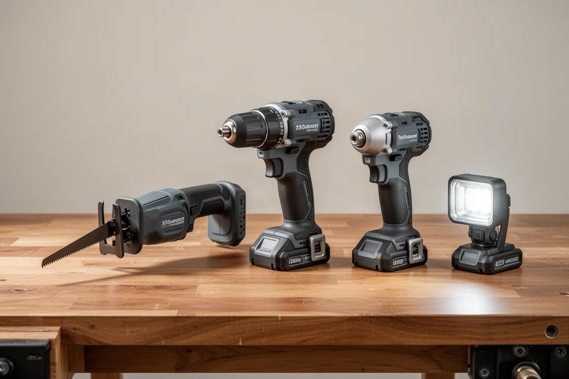 Flex 24V Four-Tool Combo Kit (Reciprocating Saw, Drill Driver, Impact Driver, Light) product image