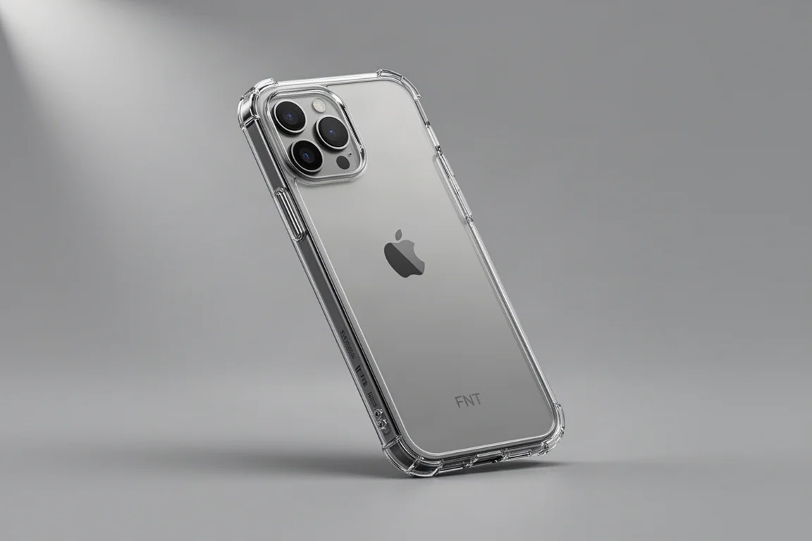 Collection of smartphone cases arranged in a grid on a concrete surface