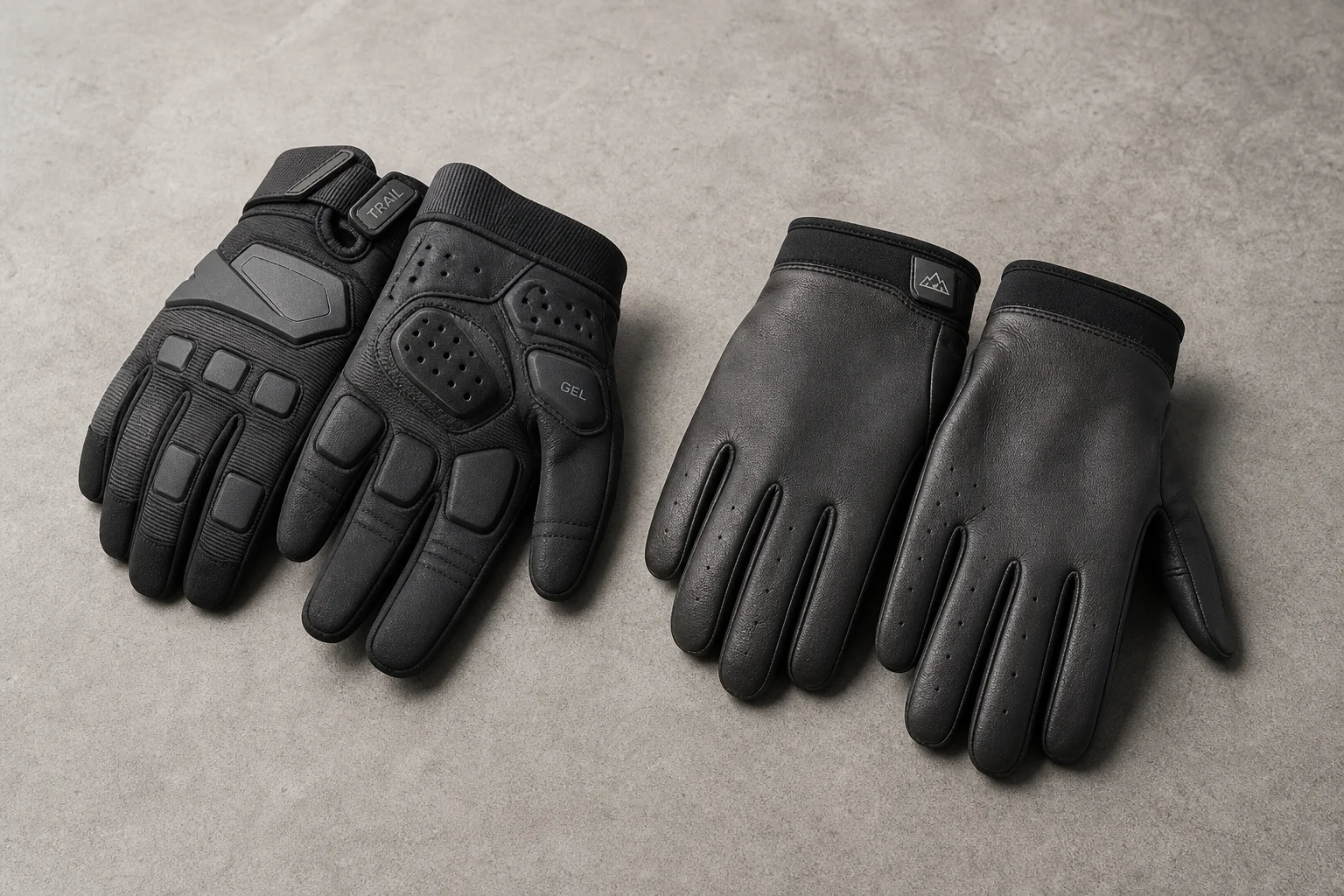 Fox Ranger and Fox Ranger Gel gloves side by side on concrete