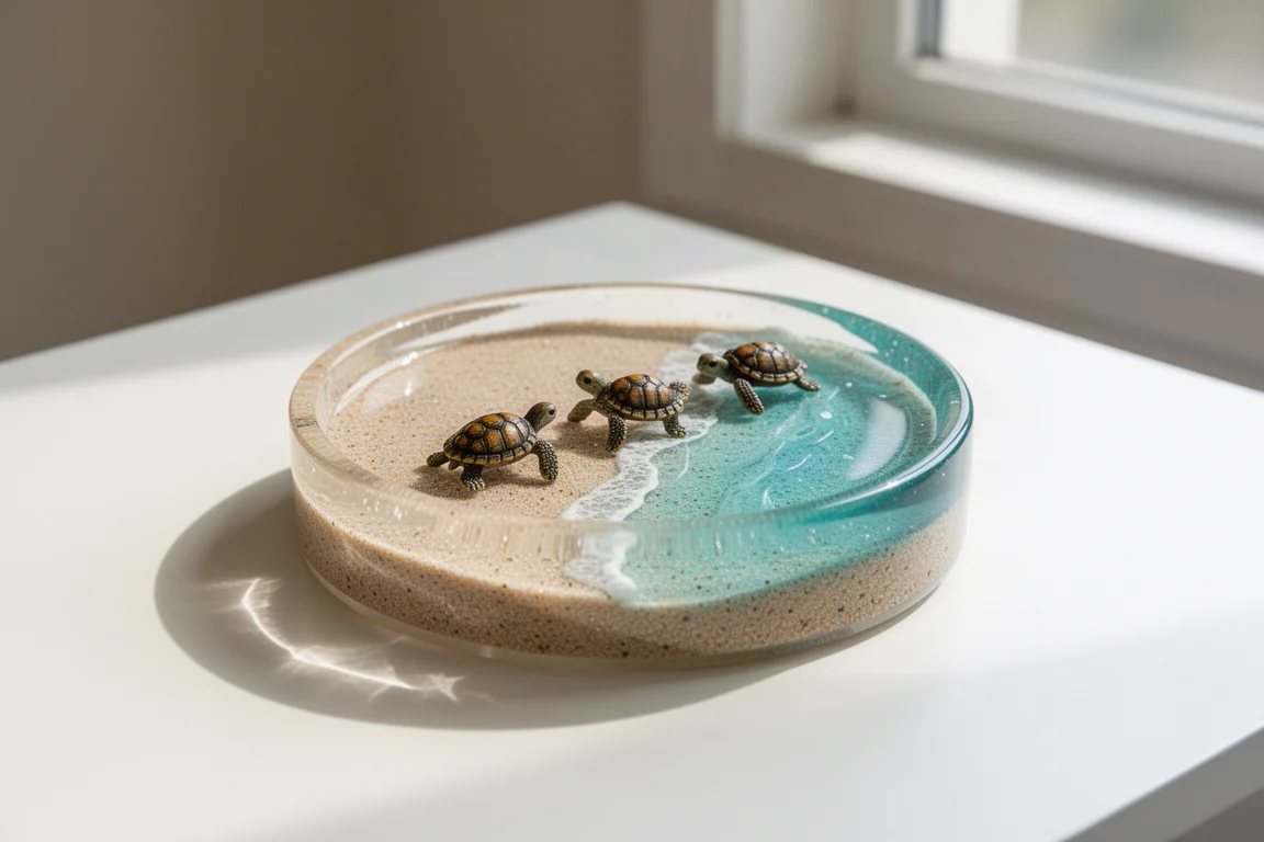 Frank Charlie Resin and Sand Turtle Dish product image