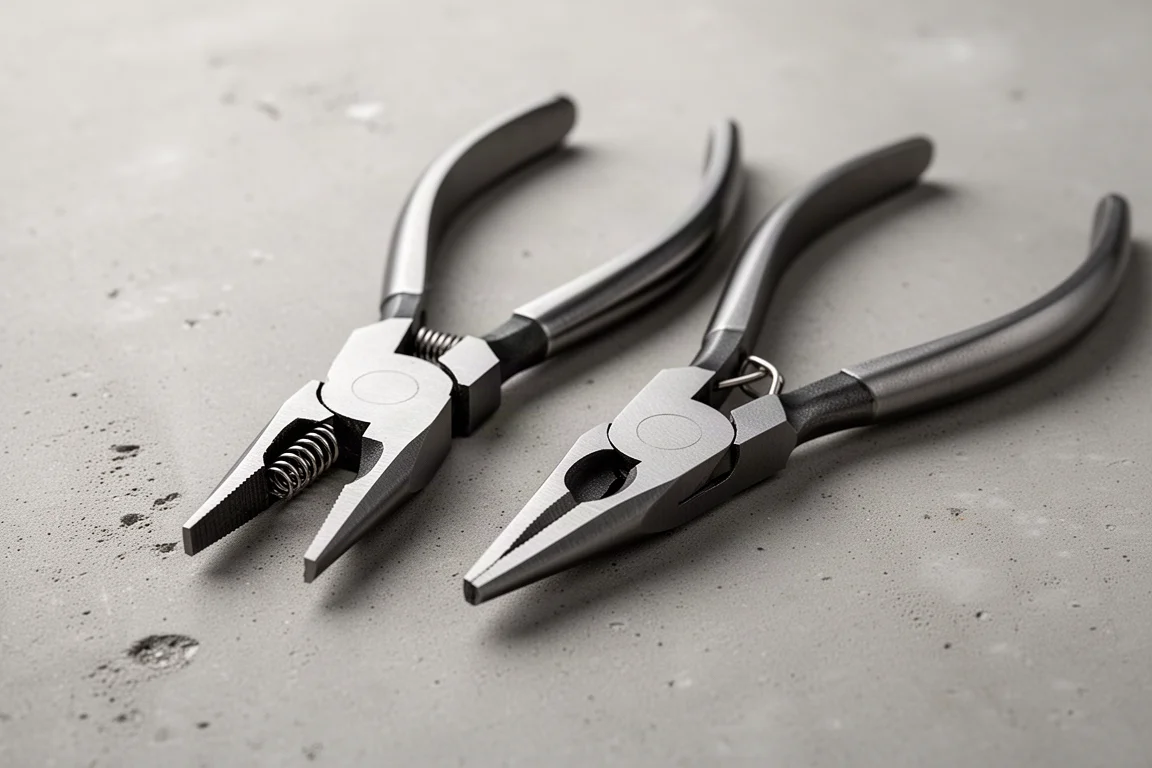 Comparison of plier handle springs showing different spring designs