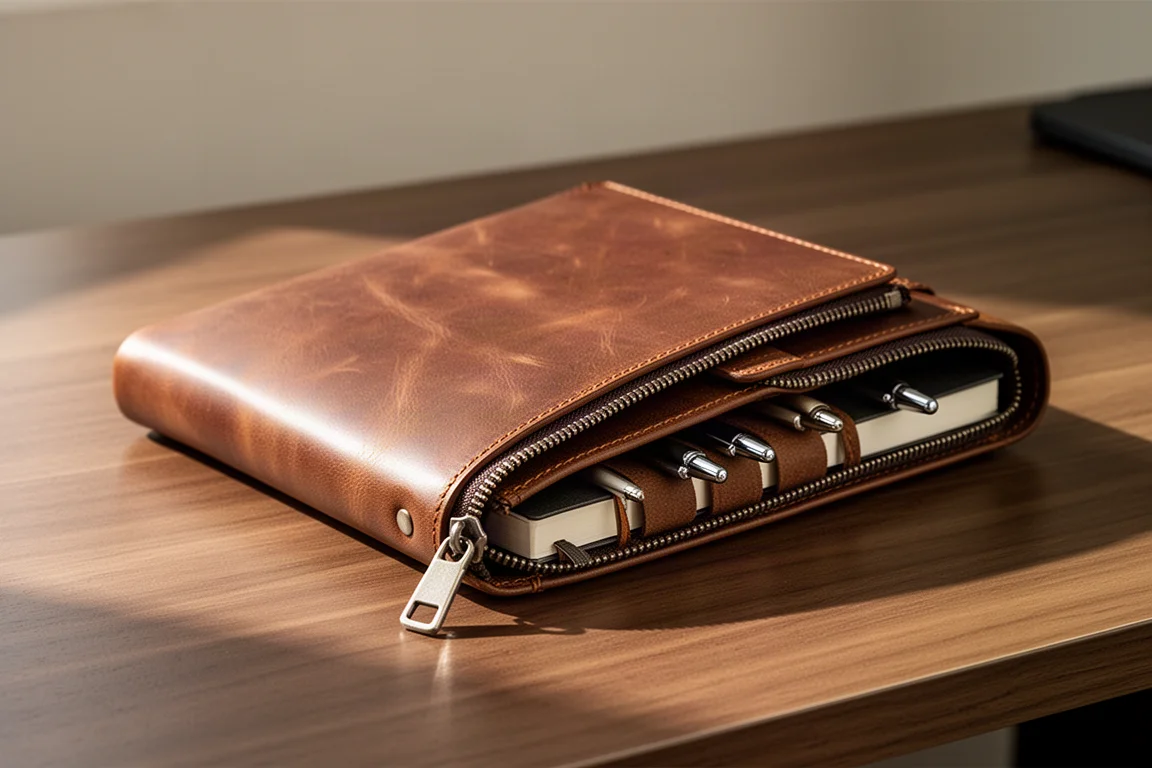 Galen Leather A5 Notebook Folio product image