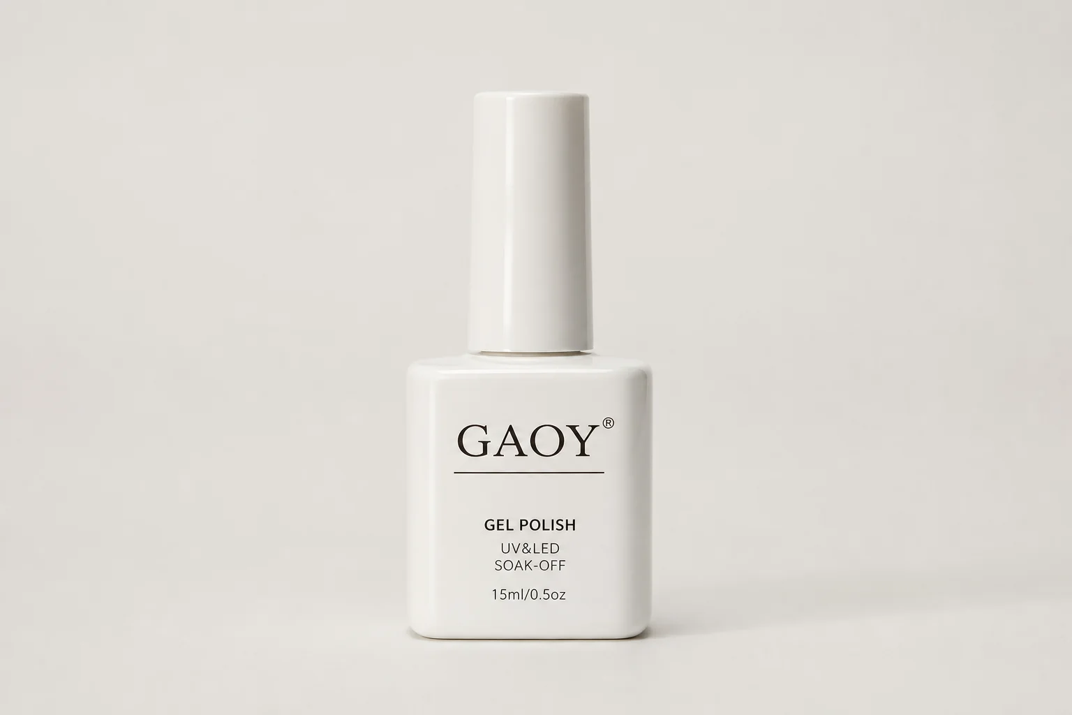 Gel polish bottles ranging from budget to premium brands arranged on marble surface
