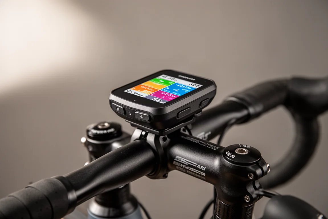 Komputer rowerowy Garmin Edge 840 zamontowany na kierownicy szosówki