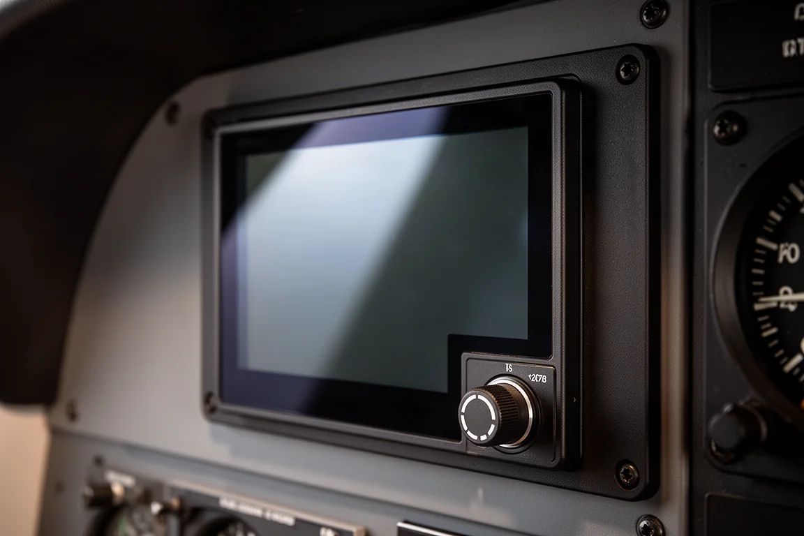 Garmin GTN 750Xi touchscreen navigator mounted in an aircraft panel