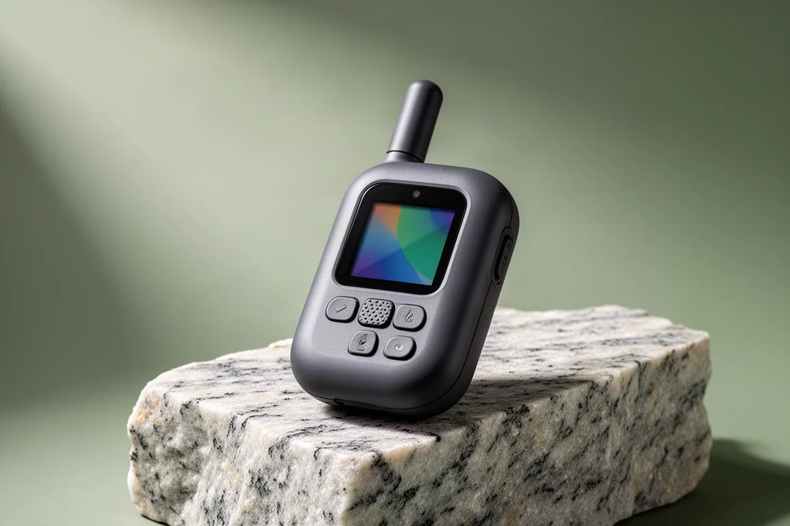 Comunicatore satellitare Garmin inReach Mini 3 Plus su cemento con mappa e bussola