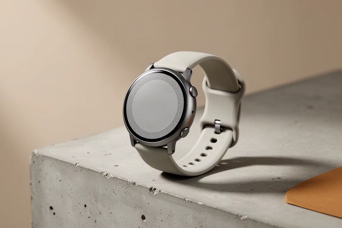 Slim Garmin Lily 2 Active smartwatch on a matte concrete surface