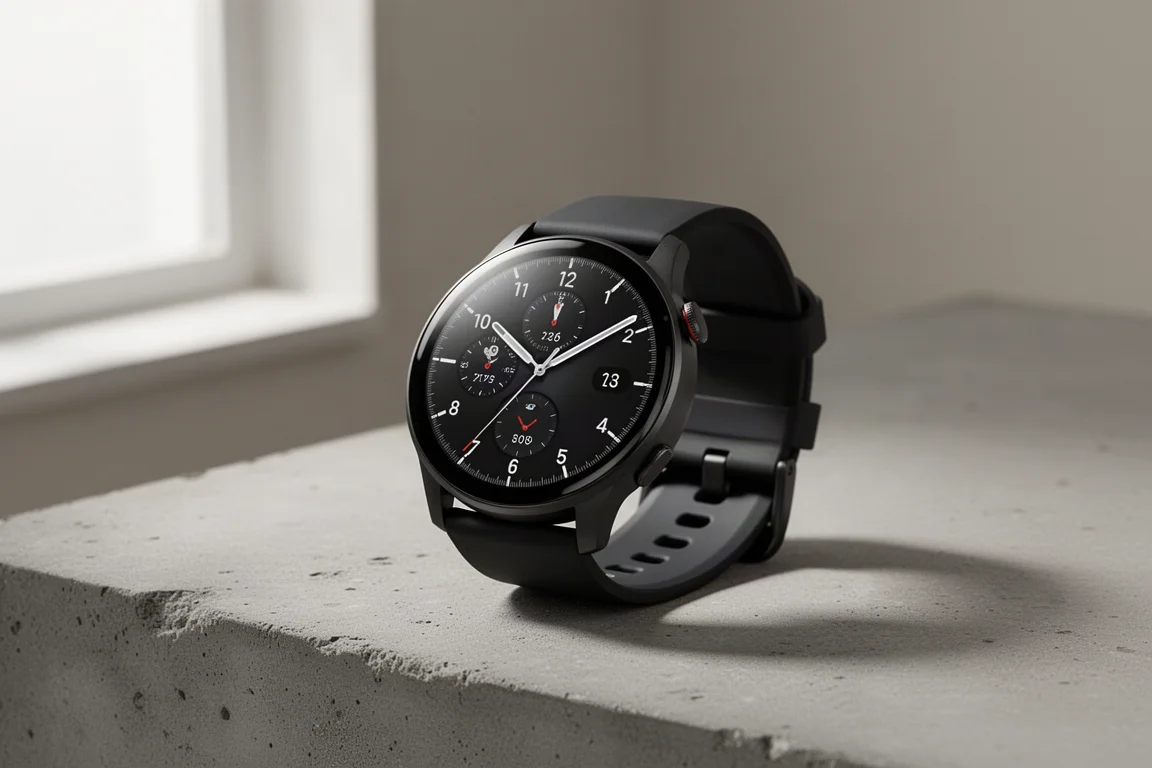 Garmin vivomove Sport 混合式智能手錶，指針下方為隱藏顯示屏