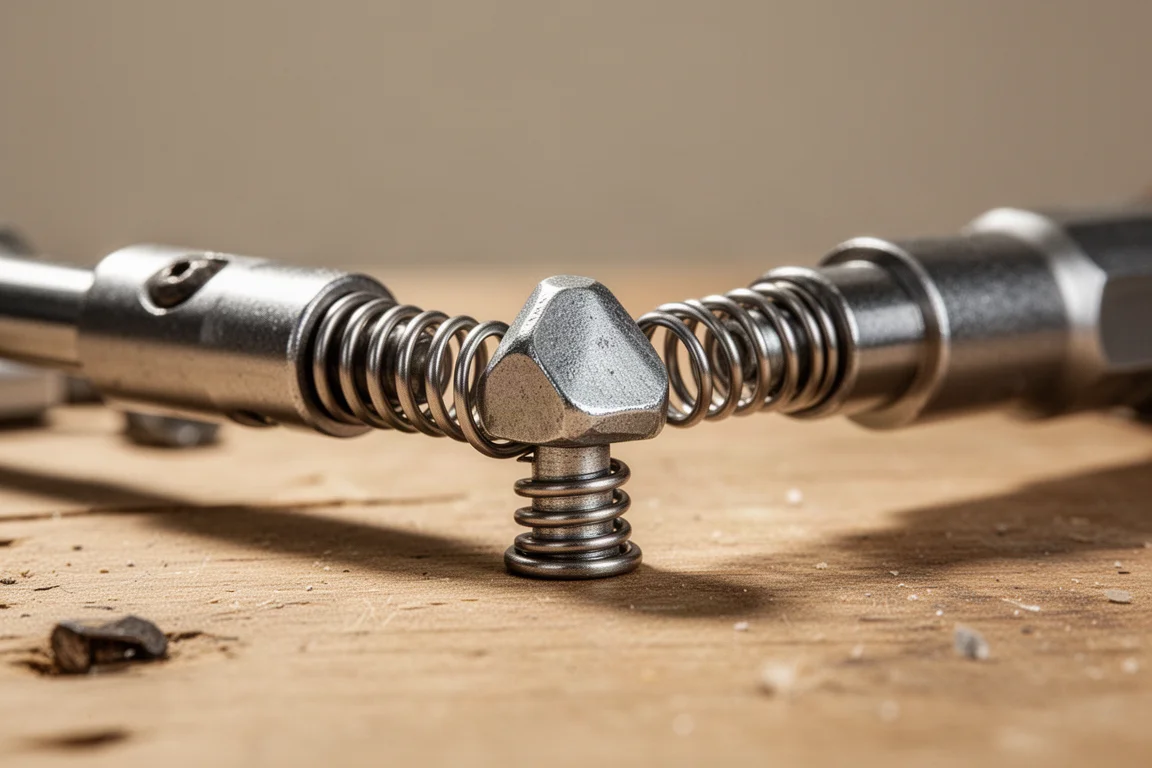 Universal socket with spring-loaded pins gripping an odd-shaped fastener