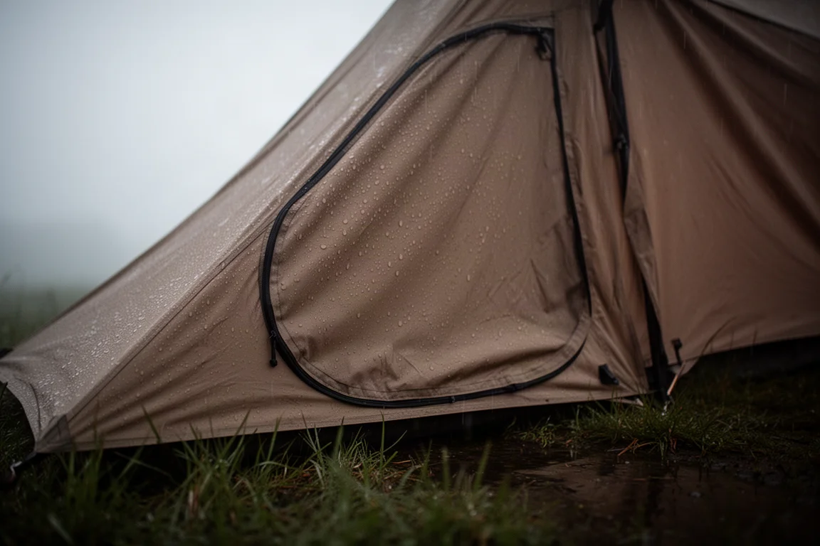 Bagagliaio dell'auto aperto con una sacca per tenda, una sedia da campeggio e un frigorifero portatile