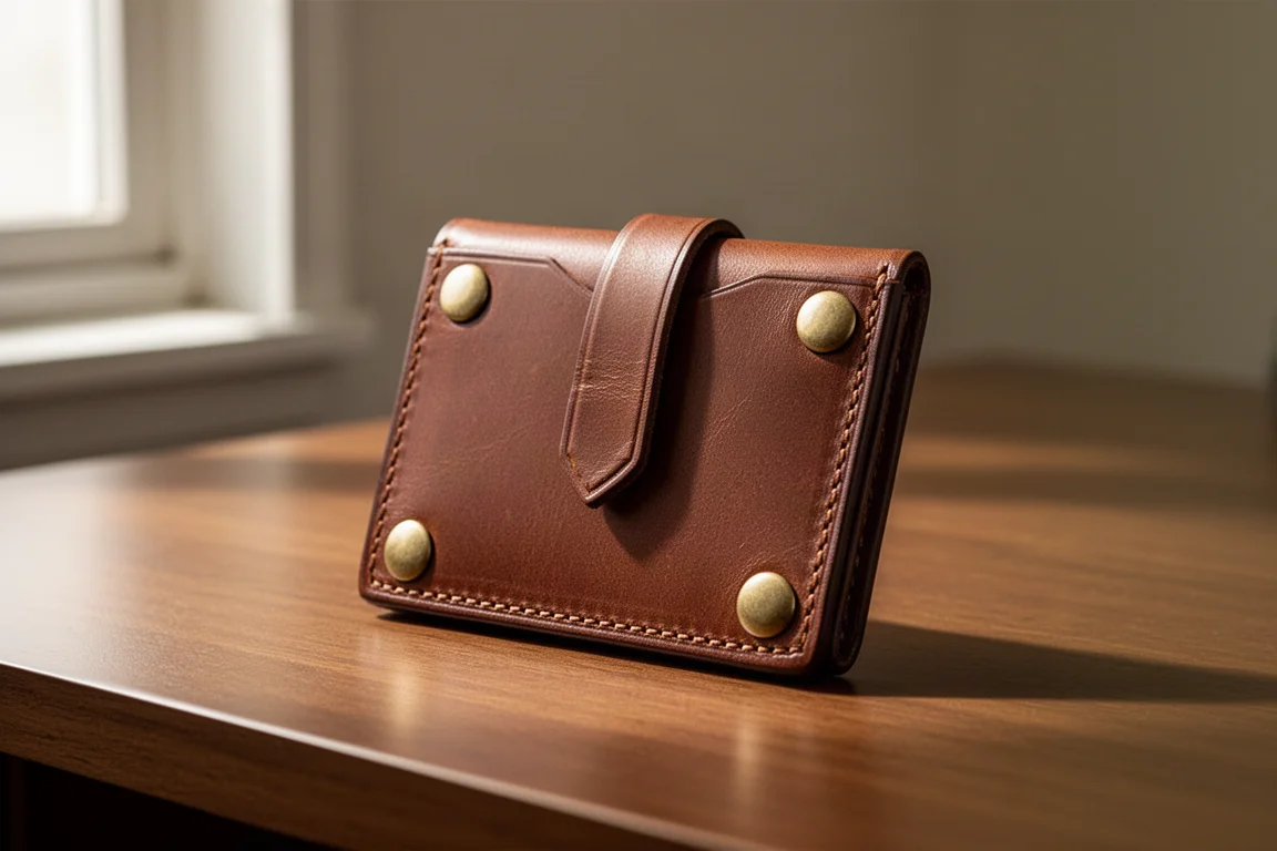 Geometric Goods Minimalist Leather AirTag Wallet product image