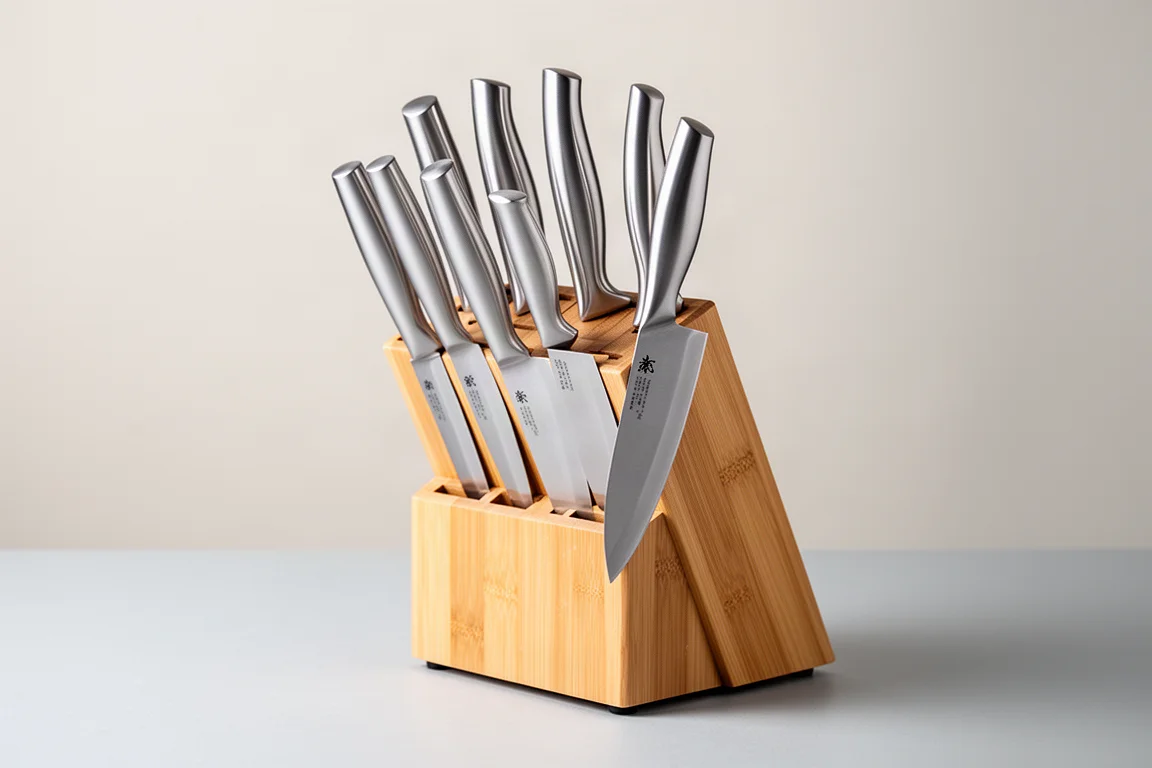 Global Osaka 6-Piece Bamboo Knife Block Set product image