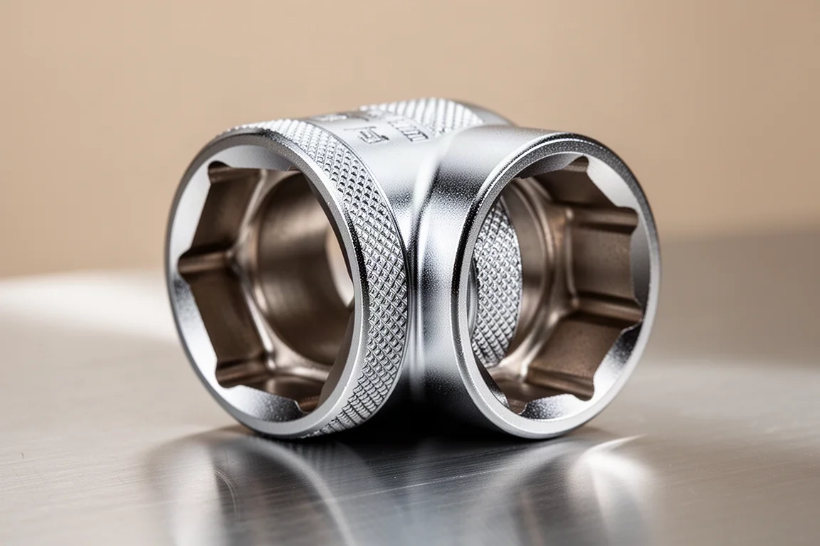 Large 1-inch drive socket showing knurled band and clean broaching