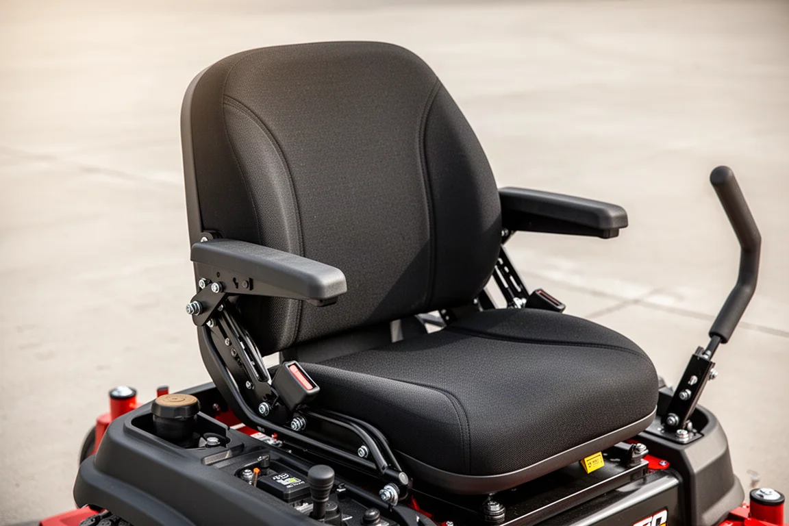 Verstellbarer Highback-Suspensionssitz eines kommerziellen Zero Turn Mäwers