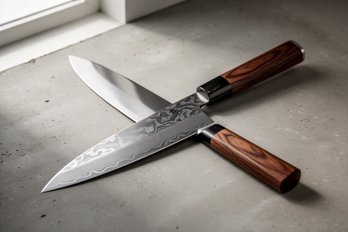 Hado x Chef's Edge White Bevel Damascus Gyuto 210mm im Test: Ein messerscharfes Meisterwerk Titelbild